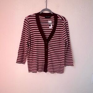 NWT Lane Bryant striped 3/4 sleeve cardigan size 14/16